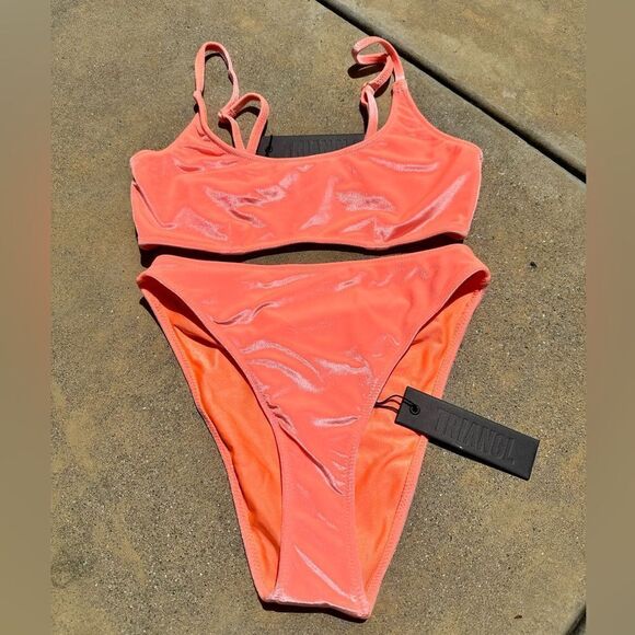 TRIANGL CORAL VELVET HIGH WAIST NO BAG NEW WITH TAGS - Picture 3 of 8